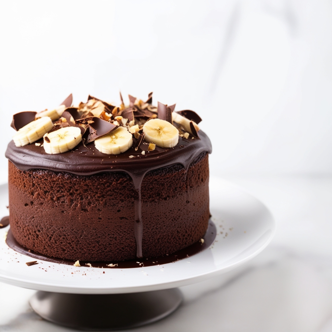 Torta de banana con chocolate